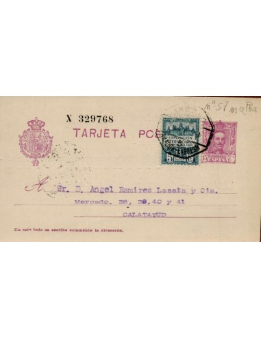 FA4480. Tarjeta postal dirigida a Calatayud