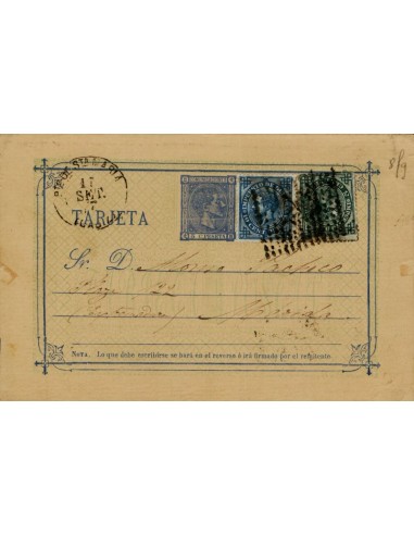 FA4538. 1877, Tarjeta postal de Puerto de Santa Maria a Merida