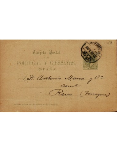 FA4575. 1893, Tarjeta postal dirigida a Reus
