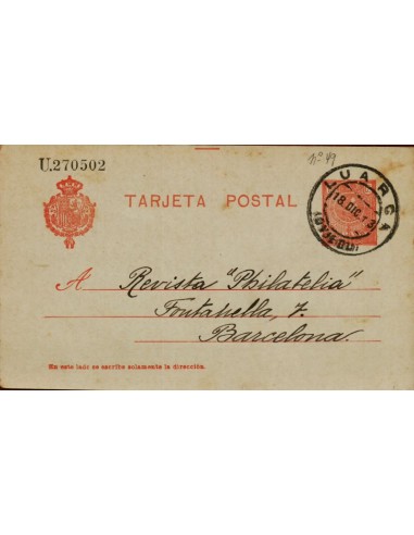 FA4631. 1913, Tarjeta postal dirigida de Luarca a Barcelona