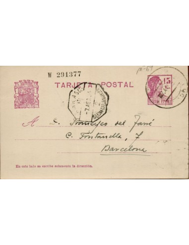 FA4656. Tarjeta postal dirigida a Barcelona