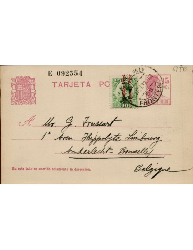 FA4664. 1932, Tarjeta postal de Jerez de la Frontera a Bruselas (Belgica)