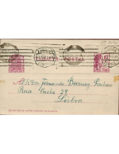 FA4667. Tarjeta postal dirigida a Lisboa (Portugal)