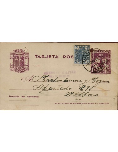 FA4693. 1939, Tarjeta postal dirigida de Vivero a Bilbao
