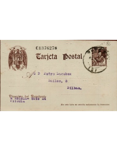 FA4699. Tarjeta postal dirigida de Vitoria a Bilbao