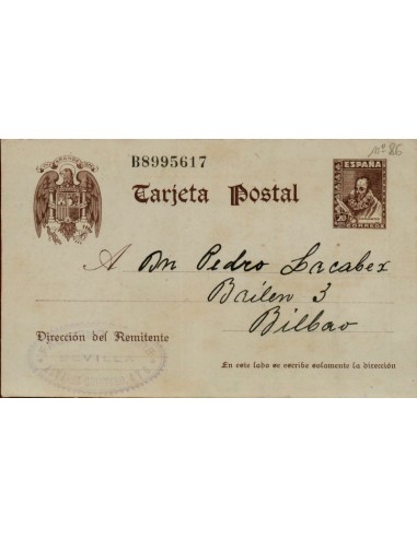 FA4708. Tarjeta postal dirigida de Sevilla a Bilbao