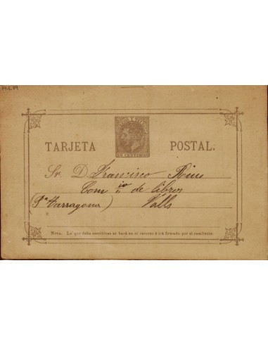 FA4737. 1889, Tarjeta postal dirigida a Valls