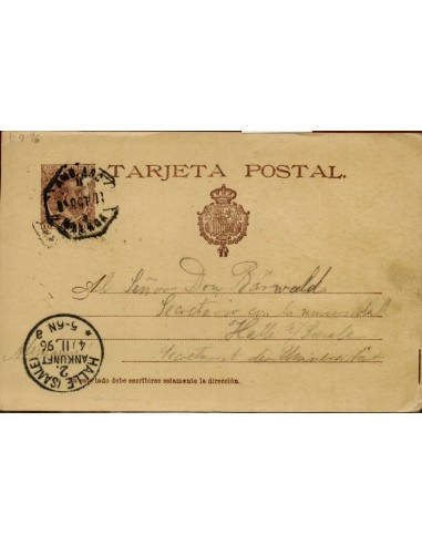 FA4739. Tarjeta postal dirigida de Málaga a Halle