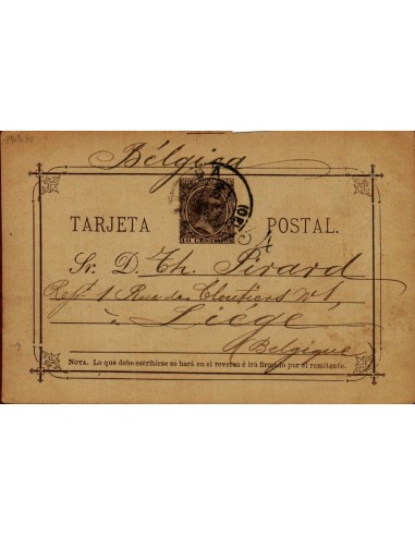 FA4760. 1890, Tarjeta postal dirigida a Lieja (Bélgica)