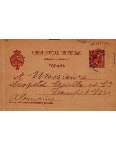 FA4771. 1899, Tarjeta postal dirigida a Francfort (Alemania)