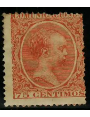 FA4834. Emision 1-10-1889, Valor de 75 céntimos de peseta color naranja. NUEVO.