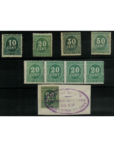 FA4872. 1897 Cifras, conjunto formado por diversos valores