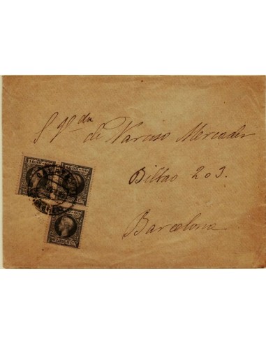 FA4919. 1898, Carta circulada de Calatayud a Barcelona