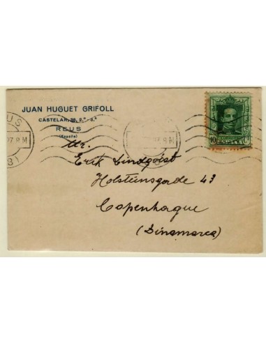 FA4977. 1927, carta de Reus a Copenhague (Dinamarca)
