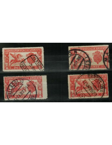 FA4978. 1925, Pegaso, 4 valores de correo urgente