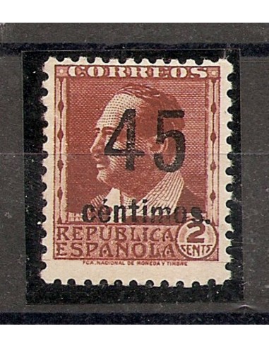FA5038. 1938, Serie CIFRAS, sello no expendido habilitado con nuevo valor