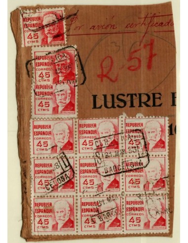 FA5066. 1938, Gran fragmento de forntal certificado de Barcelona