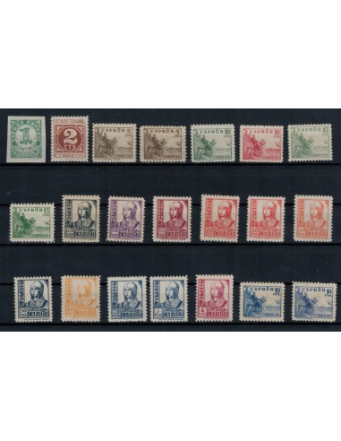 FA5102. 1937, Cifra, Cid e Isabel, serie completa de 21 valores, NUEVO