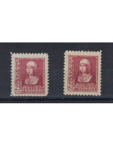 FA5135. 1938, Isabel la Catolica, 2 Valores de 25 cts NUEVOS
