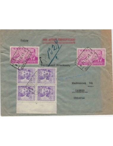 FA5150. 1943, Correspondencia de Barcelona a Zagreb (Croacia)