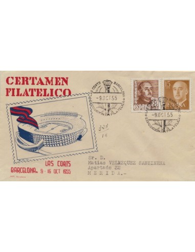FA5223. 1955, Correspondencia de Barcelona a Merida