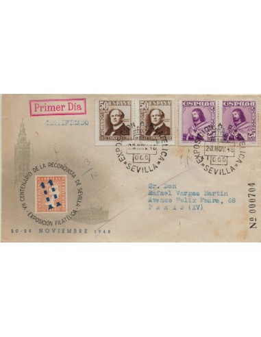 FA5230. 1948, Correspondencia de Sevilla a Paris (Francia)
