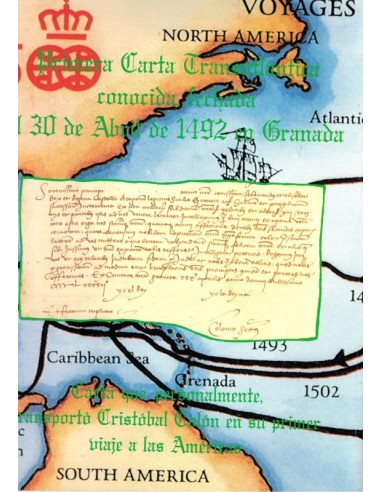 FA5276. 1992, Transcripcion de la primera carta conocida fechada en 1492, Granada 92