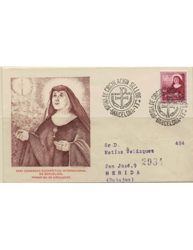 FA5283. 1952, XXXV Congreso Eucaristico Internacional en Barcelona, sobre primer dia NUEVO