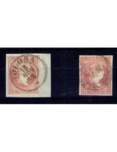 FA5344. Emision de 1855-59. Conjunto de 2 fechadores de la provincia de Guipuzcoa
