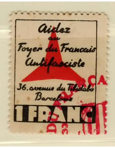 FA5826. Sellos locales, Viñeta Foyer du francaise antifasciste