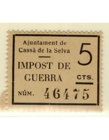FA5848. Sellos locales, Viñeta Ajuntamente de Cassa de la Selva