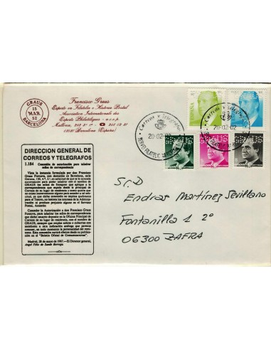 FA5859. 1975, Reinado de Juan Carlos I. Sellos taladrados por disposicion de correo para Fransec Graus