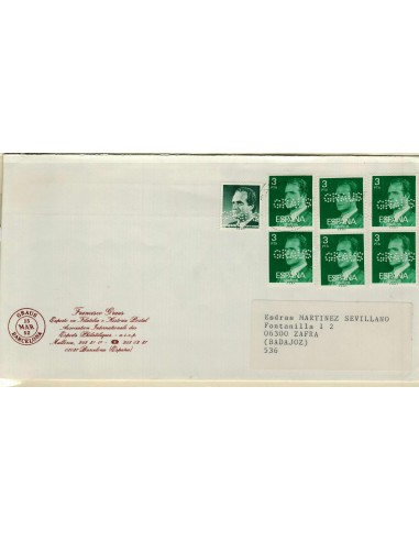 FA5862. 1975, Reinado de Juan Carlos I. Sellos taladrados por disposicion de correo para Fransec Graus