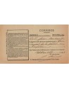 FA5919. 1911, Resguardo emitido en Calella por el envío de correo certificado