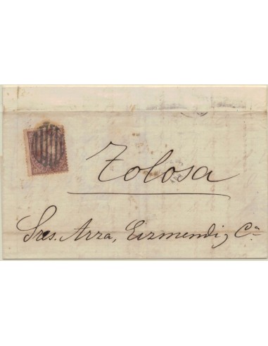 FA5931. 1869, Carta circulada de Madrid a Tolosa
