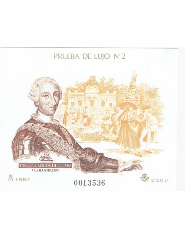 FA5965. Prueba oficial, 1988, Carlos III y La Ilustracion