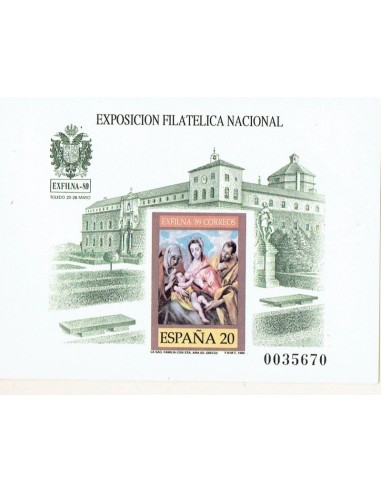 FA5968. Prueba oficial, 1989, Exposicion Filatelica Nacional EXFILNA-89 Toledo