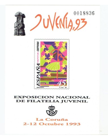 FA5981. Prueba oficial, 1993, Exposicion Nacional de Filatelia Juvenil JUVENIA 93