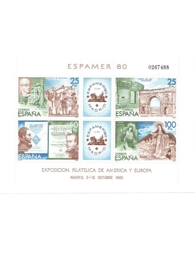 FA6011. Hojita postal, 1980, Exposicion Filatelica de America y Europa ESPAMER-80