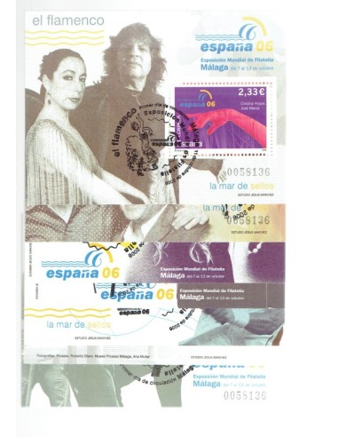 FA6035. 2006, Conjunto de Hojitas postales de la Exposicion Mundial de Filatelia ESPAÑA06