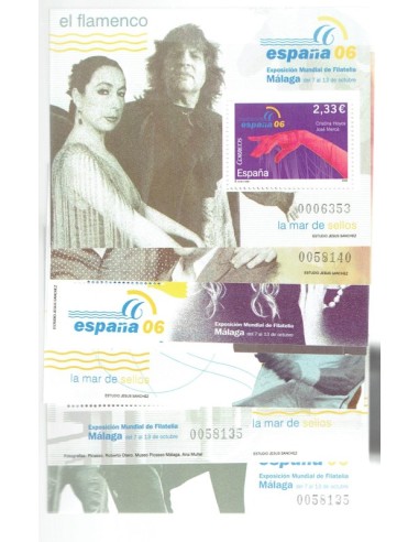 FA6038. 2006, Conjunto de Hojitas postales de la Exposicion Mundial de Filatelia ESPAÑA06