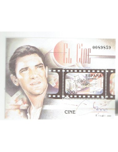 FA6070. Hojita postal, 2000, Exposicion Mundial de Filatelia, El Cine
