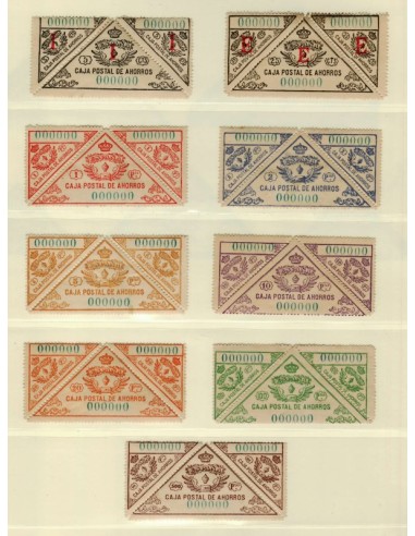 FA6078. FILATELIA, Parafiscales, Coleccion de sellos ficales de Caja Postal de Ahorros