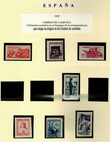 FA6079. FILATELIA, 1939, Correo de Campaña