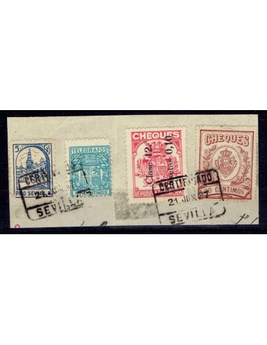 FA6883. Fiscales, 1926 Timbres para cheques