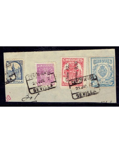 FA6884. Fiscales, 1926 Timbres para cheques