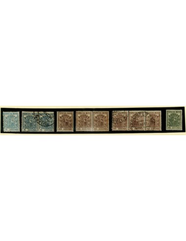 FA7067. FISCALES. Gran conjunto de valores diferentes de la serie 1932-38 de timbres especiales moviles
