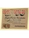 FA7071. FISCALES. 1937, Cetina a Zaragoza, carta franqueada con valores de 10c de timbre especial movil
