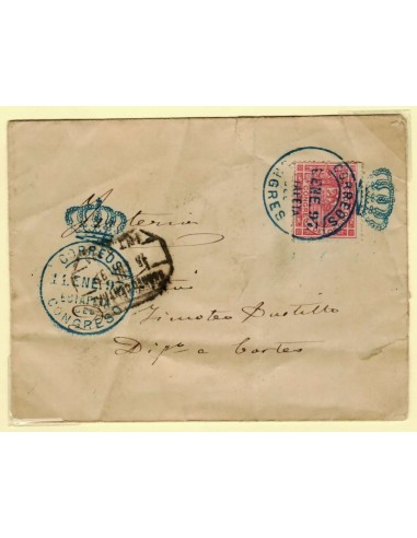 FA7171. 1897, Correo con franquicia postal del Congreso circulada en Madrid