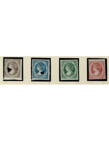 FA7202. 1867, 1 de enero. Isabel II. Emisión completa de sellos para Telegrafos